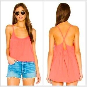 Chaser Casual Tank Top Summer Camisole Open Back Large L